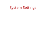 System Settings